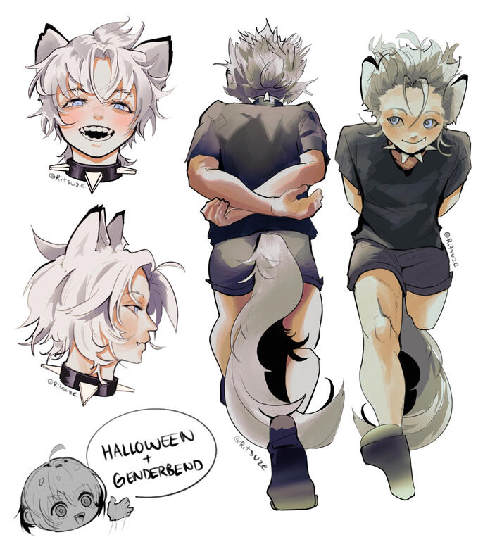 Halloween genderbent OC design