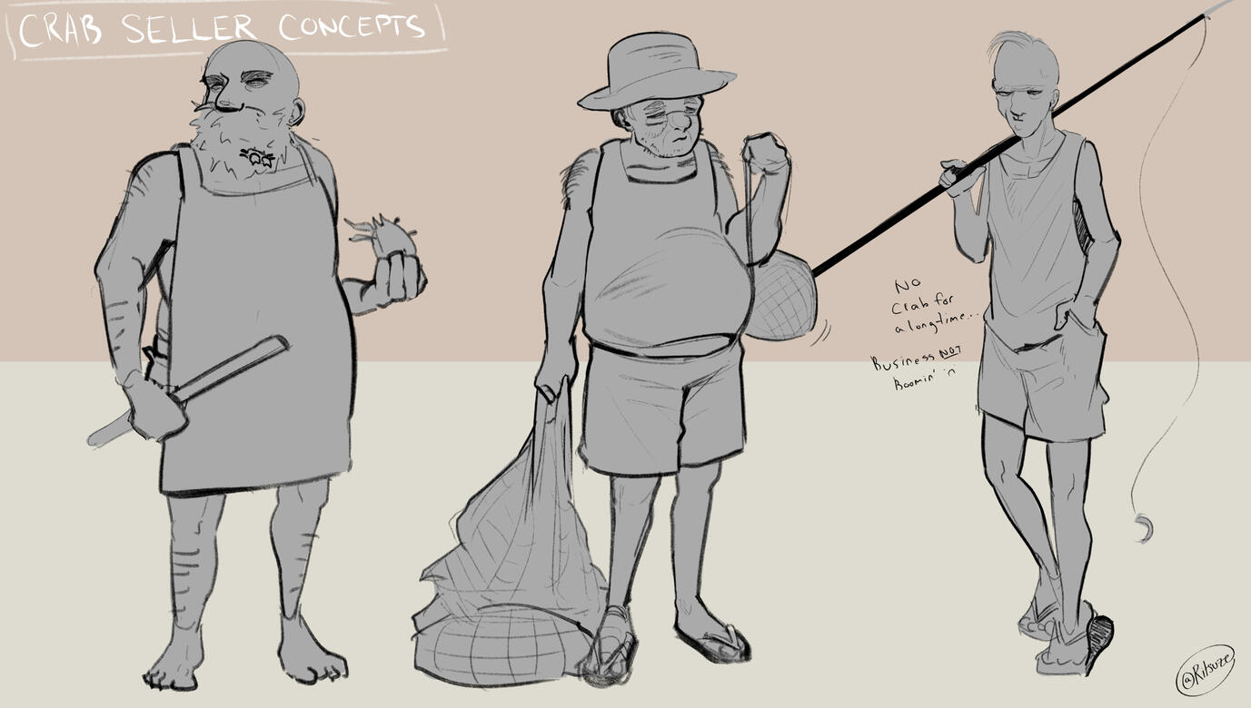 Crab Seller Concept Designs