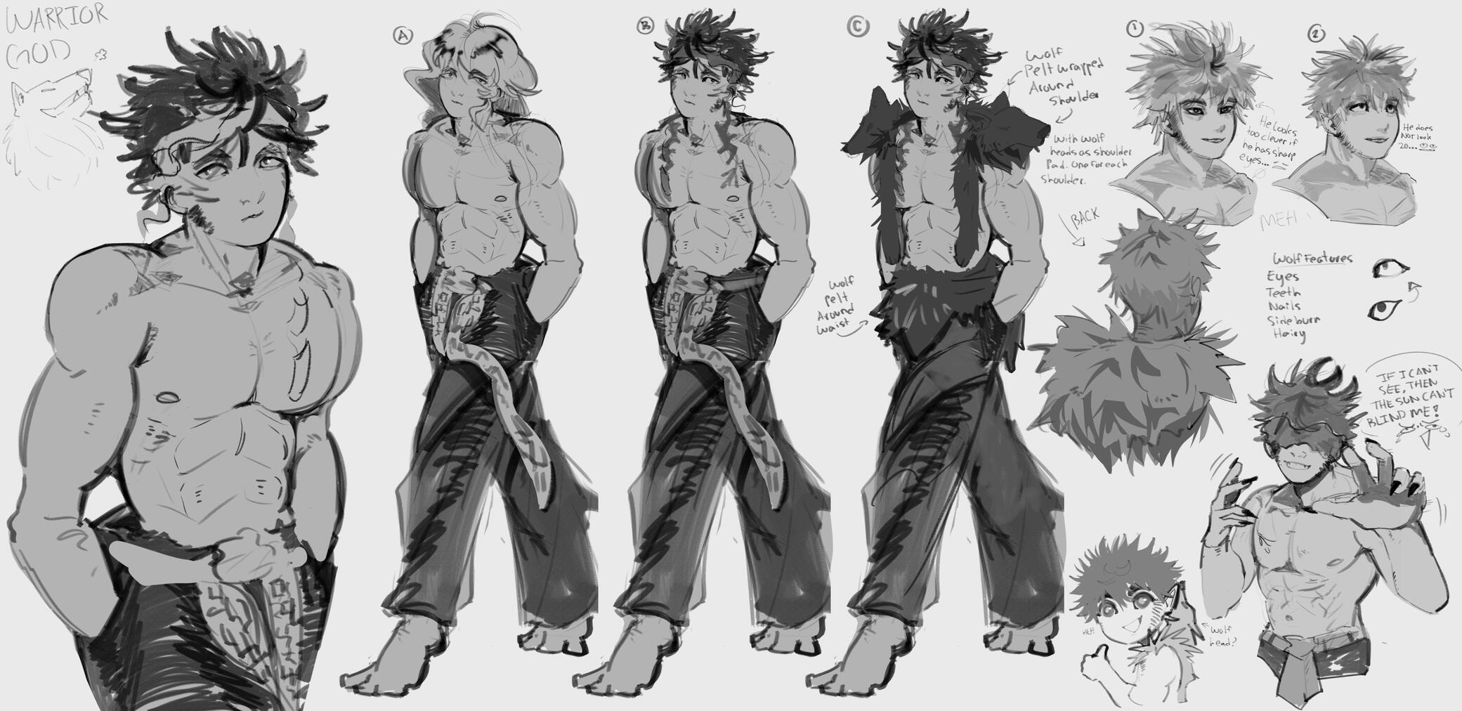 Warrior God Concept Art